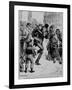 Fictional Characters Bob Cratchit and His Son Tiny Tim from Dicken's "A Christmas Carol"-null-Framed Photographic Print
