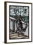 Fidalgo Island, Washington - Dungeness Crab - Scratchboard-Lantern Press-Framed Art Print