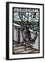 Fidalgo Island, Washington - Dungeness Crab - Scratchboard-Lantern Press-Framed Art Print