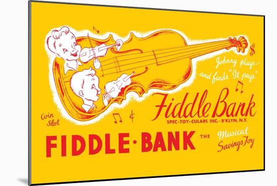 Fiddle Bank-null-Mounted Art Print