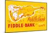 Fiddle Bank-null-Mounted Art Print