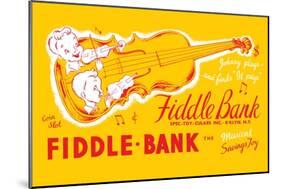 Fiddle Bank-null-Mounted Art Print