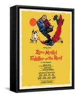 Fiddler on the Roof - Starring Zero Mostel - Music by Harold Prince, Vintage Theater Poster, 1964-Tom Morrow-Framed Stretched Canvas