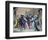 Fiddler Plays For a Barn Dance in Kentucky, 1856-null-Framed Giclee Print