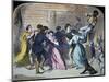 Fiddler Plays For a Barn Dance in Kentucky, 1856-null-Mounted Giclee Print