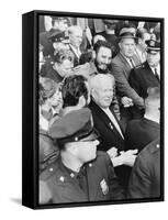 Fidel Castro and Nikita Khrushchev in New York for the General Assembly of the United Nations, 1960-null-Framed Stretched Canvas