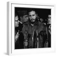 Fidel Castro arrives at MATS Terminal, Washington, D.C., c.1959-null-Framed Photo