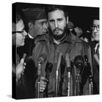 Fidel Castro arrives at Washington airport, 1959-Warren K. Leffler-Stretched Canvas