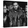 Fidel Castro arrives at Washington airport, 1959-Warren K. Leffler-Stretched Canvas