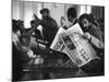 Fidel Castro Giving Press Conference after Arriving at Outskirts of Havana-null-Mounted Premium Photographic Print