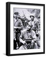 Fidel Castro in the Sierra Maestra Mountains, 1957-null-Framed Photographic Print