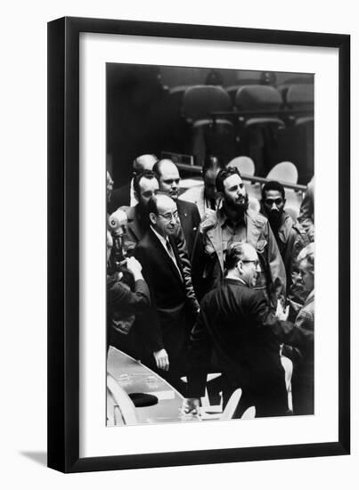 Fidel Castro, the United Nations General Assembly, Sept. 22, 1960-null-Framed Photo