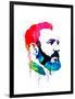 Fidel Castro Watercolor-Lora Feldman-Framed Art Print