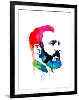 Fidel Castro Watercolor-Lora Feldman-Framed Art Print