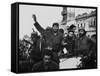 Fidel Castro, with His Fellow Revolutionaries, Entering Havana on January 8, 1959-null-Framed Stretched Canvas