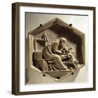 Fidia Carving a Sculpture, 1334-1336-Andrea Pisano-Framed Giclee Print