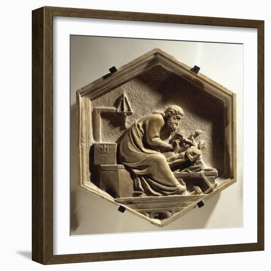 Fidia Carving a Sculpture, 1334-1336-Andrea Pisano-Framed Giclee Print