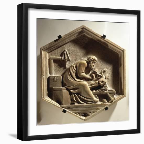 Fidia Carving a Sculpture, 1334-1336-Andrea Pisano-Framed Giclee Print