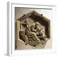 Fidia Carving a Sculpture, 1334-1336-Andrea Pisano-Framed Giclee Print