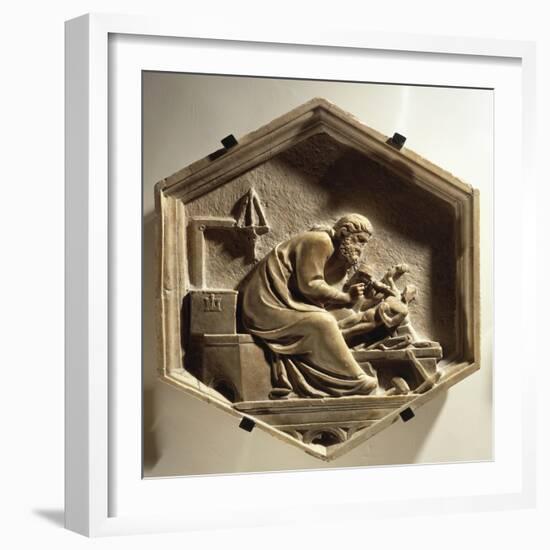 Fidia Carving a Sculpture, 1334-1336-Andrea Pisano-Framed Giclee Print