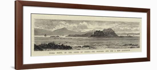 Fidra Point, in the Firth of Forth, the Proposed Site for a New Lighthouse-William Henry James Boot-Framed Premium Giclee Print