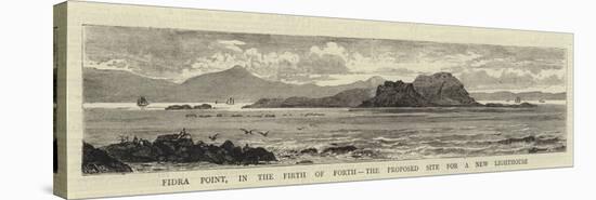 Fidra Point, in the Firth of Forth, the Proposed Site for a New Lighthouse-William Henry James Boot-Stretched Canvas