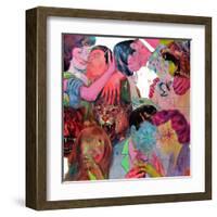 Fie Boys and Five Girls-Shark Toof-Framed Art Print