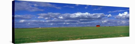 Field and Barn, Saskatchewan, Canada-null-Stretched Canvas