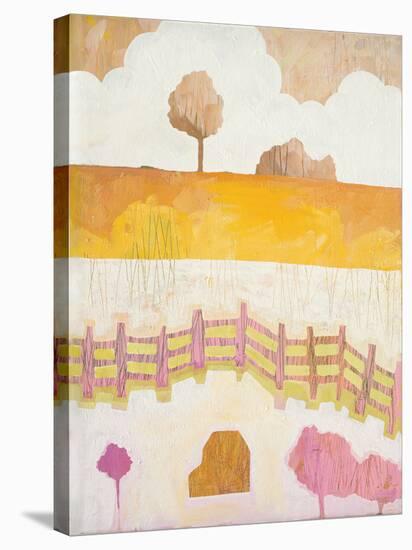 Field and Clouds-Melissa Averinos-Stretched Canvas