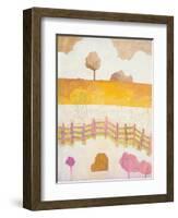 Field and Clouds-Melissa Averinos-Framed Art Print