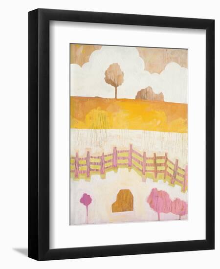 Field and Clouds-Melissa Averinos-Framed Art Print