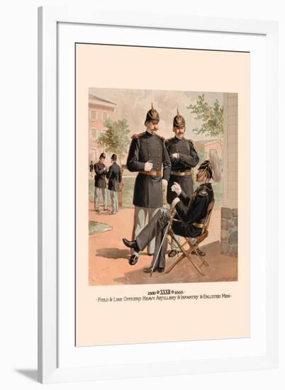 Field and Line Officers, Heavy Artillery and Infantry and Enlisted Men-H.a. Ogden-Framed Art Print