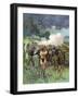 Field Artillery in Action-Thure De Thulstrup-Framed Giclee Print