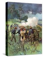 Field Artillery in Action-Thure De Thulstrup-Stretched Canvas