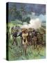 Field Artillery in Action-Thure De Thulstrup-Stretched Canvas