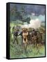 Field Artillery in Action-Thure De Thulstrup-Framed Stretched Canvas