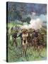 Field Artillery in Action-Thure De Thulstrup-Stretched Canvas