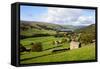 Field Barn Above Wath in Nidderdale-Mark Sunderland-Framed Stretched Canvas