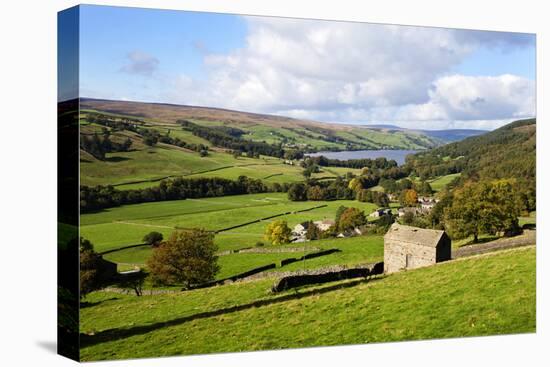 Field Barn Above Wath in Nidderdale-Mark Sunderland-Stretched Canvas