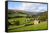 Field Barn Above Wath in Nidderdale-Mark Sunderland-Framed Stretched Canvas