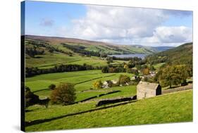 Field Barn Above Wath in Nidderdale-Mark Sunderland-Stretched Canvas