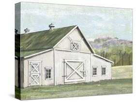 Field Barn in Spring-Art Licensing Studio-Stretched Canvas