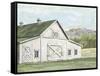 Field Barn in Spring-Art Licensing Studio-Framed Stretched Canvas