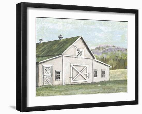 Field Barn in Spring-Art Licensing Studio-Framed Giclee Print