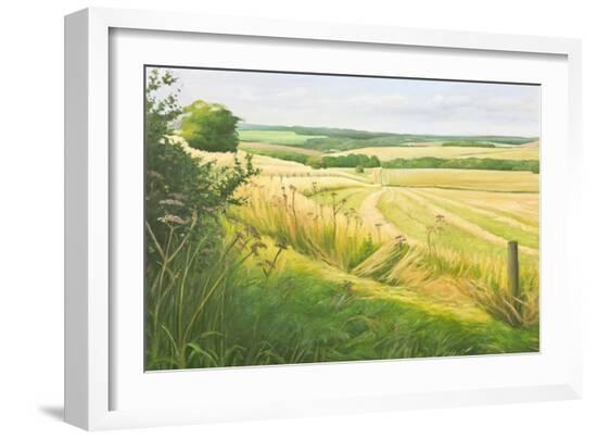 Field Corner in the Deverells, 2011-Peter Breeden-Framed Giclee Print