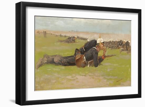 Field Drill for the Prussian Infantry-Frederic Remington-Framed Giclee Print