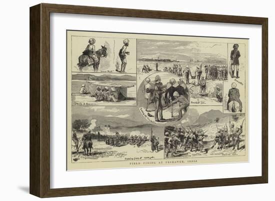 Field Firing at Peshawur, India-null-Framed Giclee Print