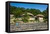 Field in Front of Traditional Wooden Houses in the Yangdong Folk Village Near Gyeongju-Michael-Framed Stretched Canvas