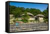 Field in Front of Traditional Wooden Houses in the Yangdong Folk Village Near Gyeongju-Michael-Framed Stretched Canvas