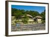 Field in Front of Traditional Wooden Houses in the Yangdong Folk Village Near Gyeongju-Michael-Framed Photographic Print